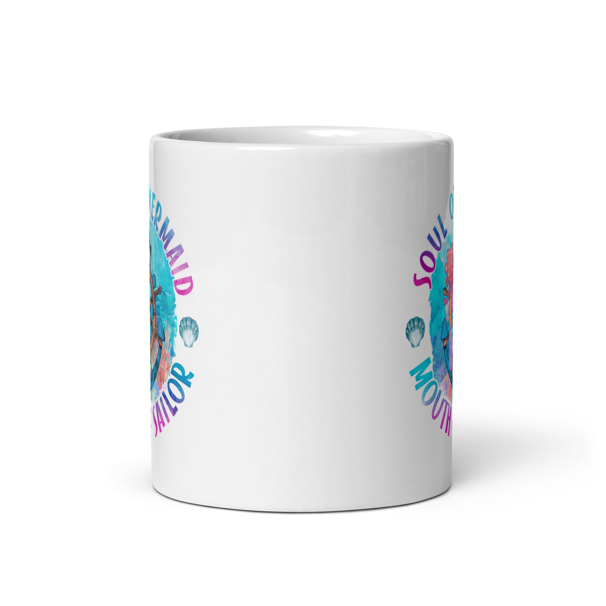 Soul Of Mermaid White Glossy Mug