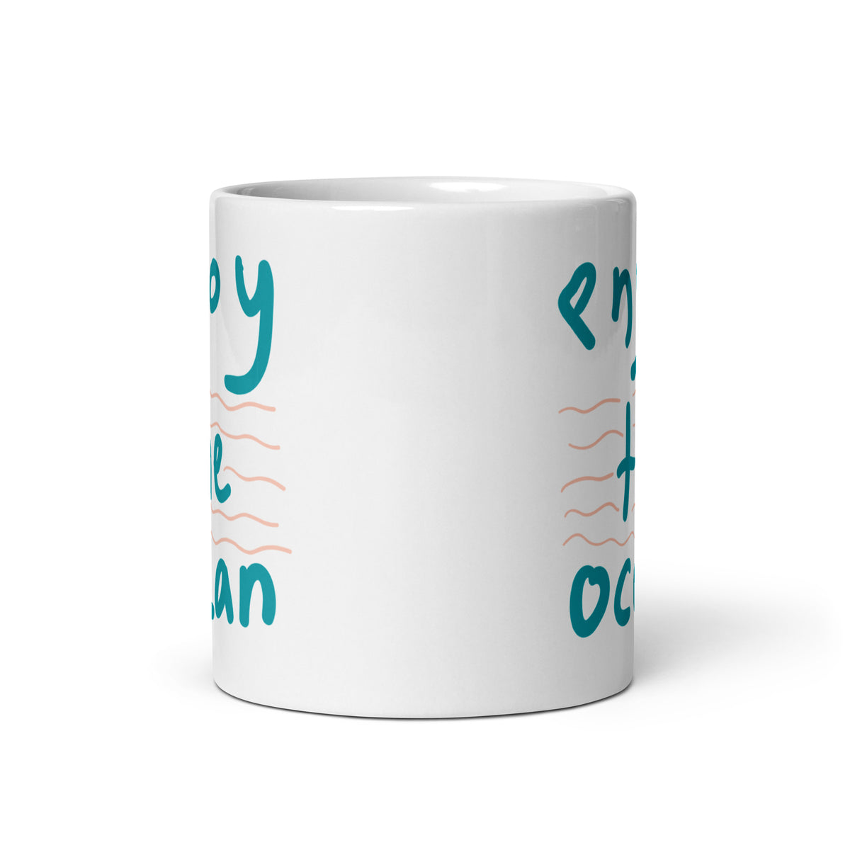 Enjoy The Ocean White Glossy Mug