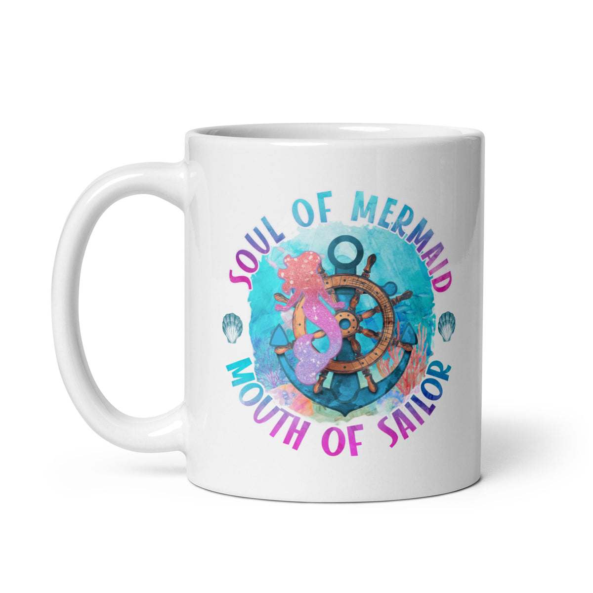 Soul Of Mermaid White Glossy Mug