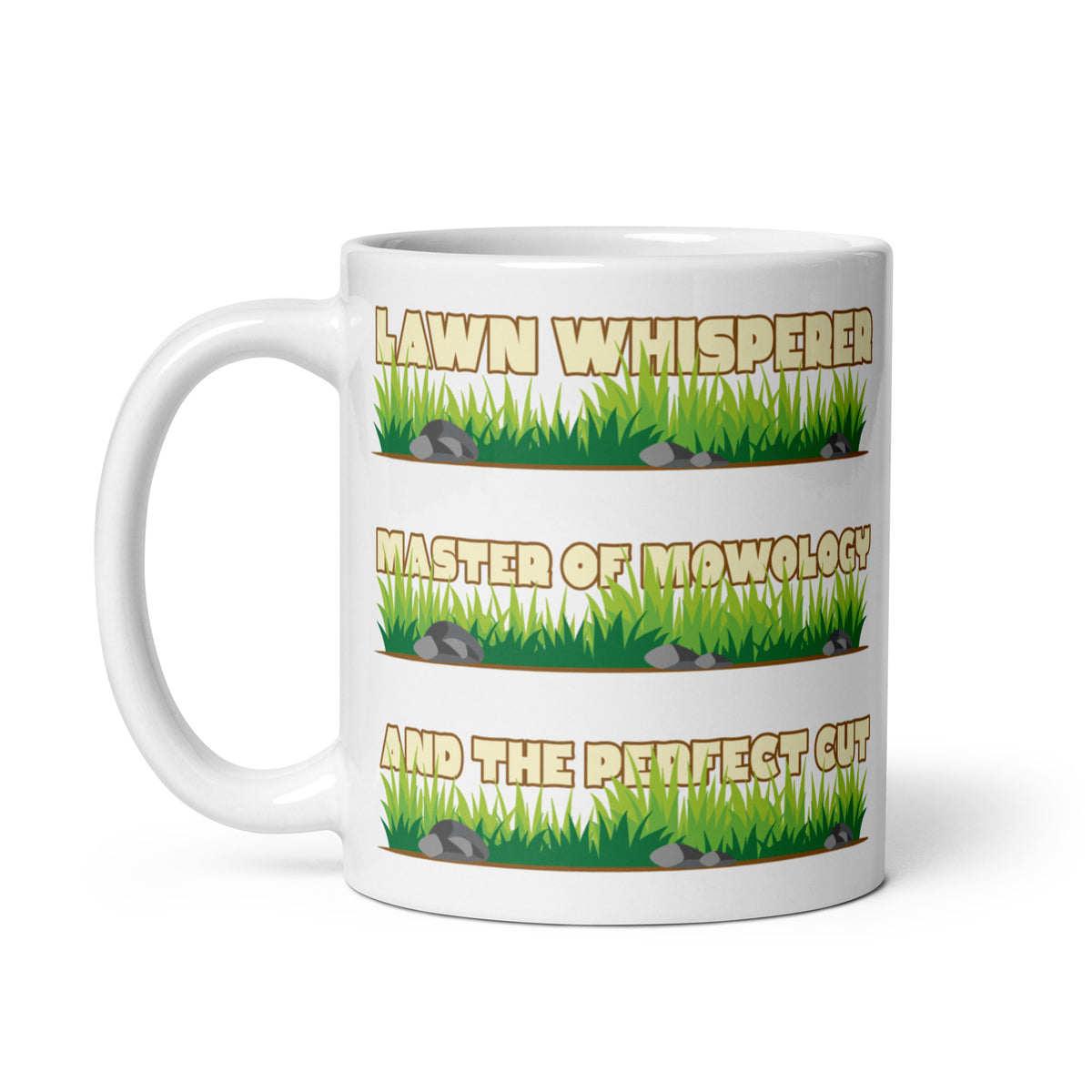 Lawn Whisperer Turtle White Glossy Mug