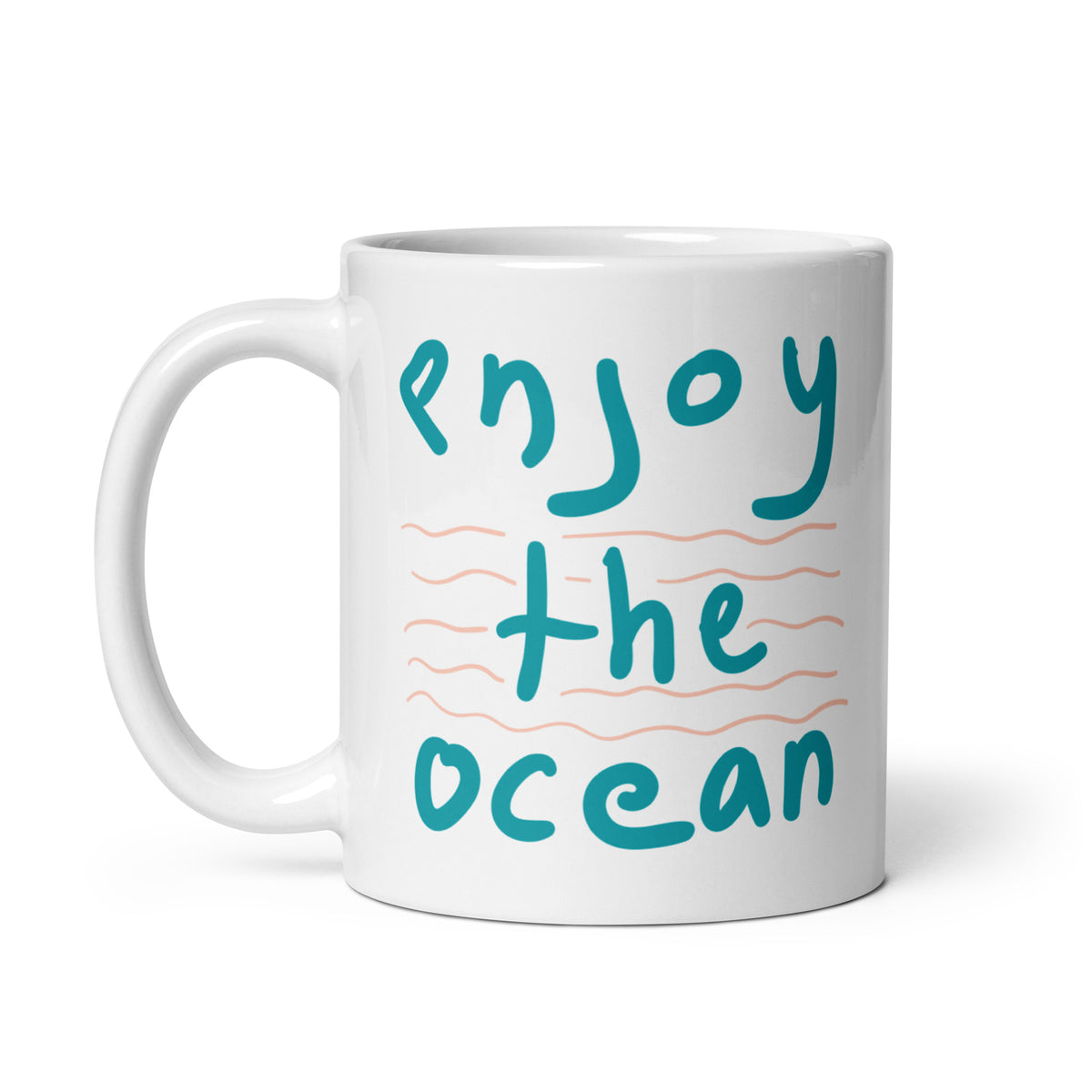 Enjoy The Ocean White Glossy Mug