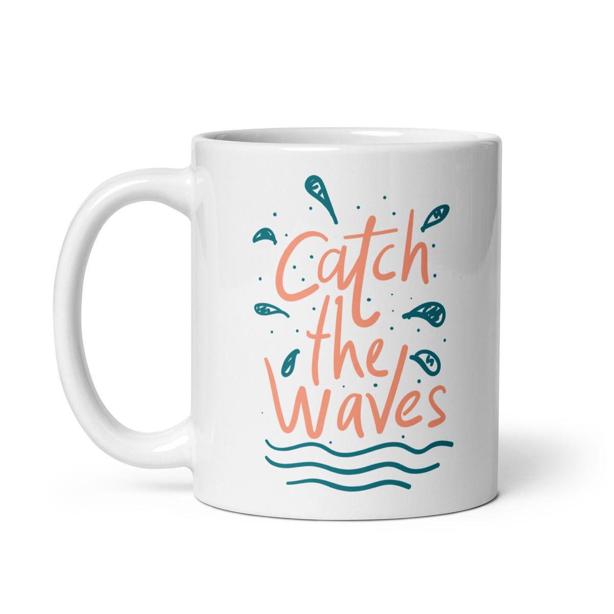 Catch The Waves White Glossy