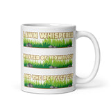 Lawn Whisperer Turtle White Glossy Mug